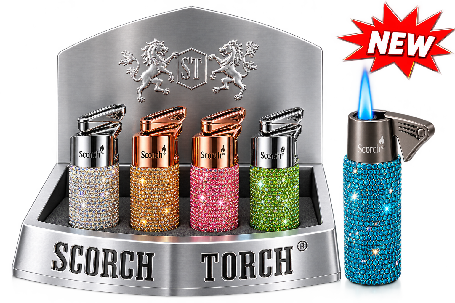 Scorch Torch Single Flame Cylindrical Lighter 12ct Box (61892)