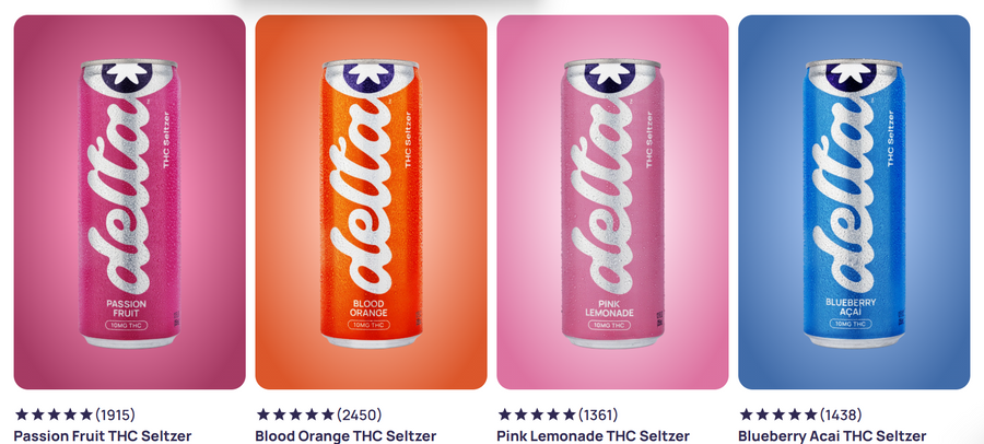 Delta THC Seltzer 12oz 10mg THC 4ct Box |