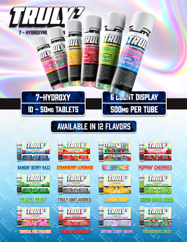 Truly7 Obsidian 7 Hydroxy (10ct) 50mg Per Tab (500mg Per Jar)