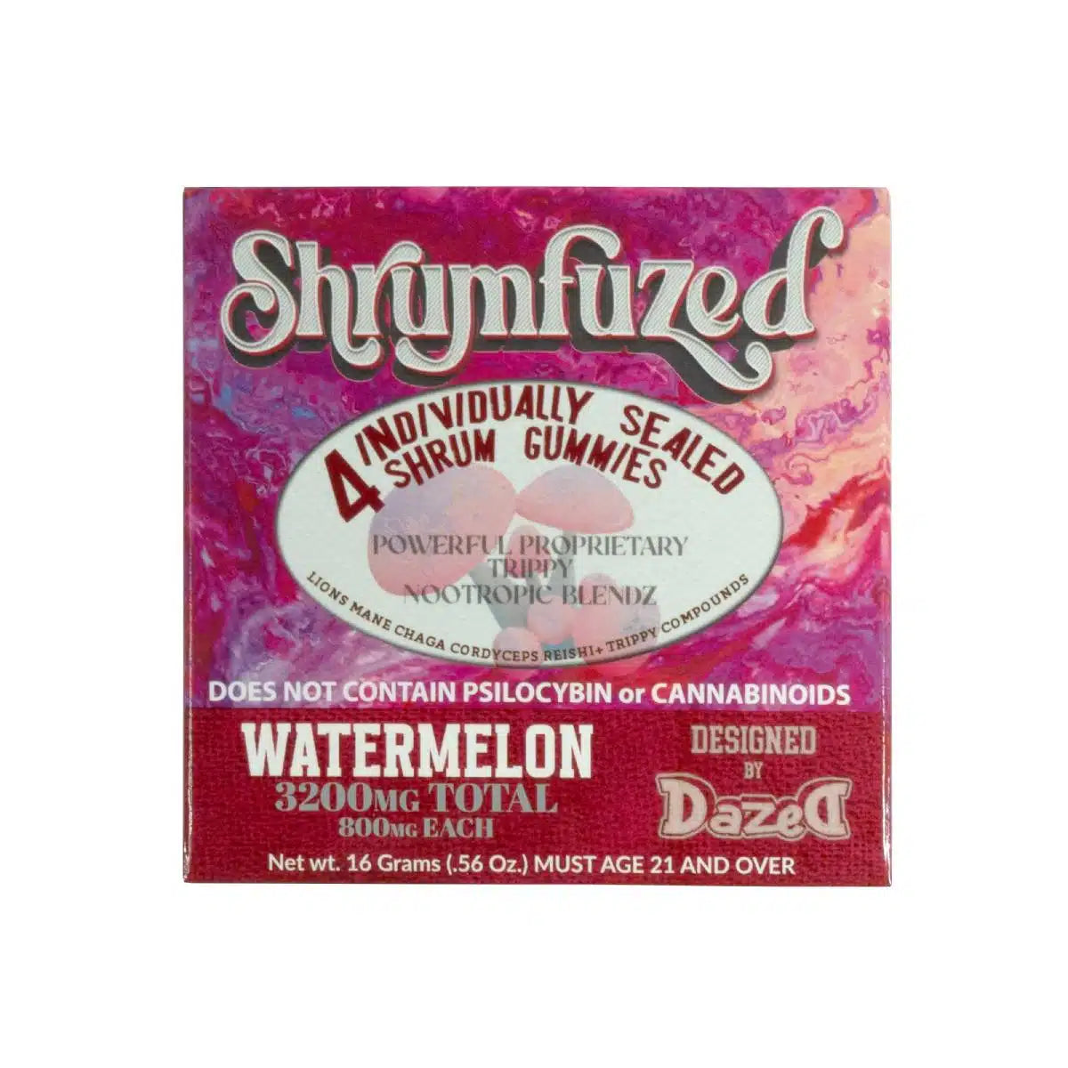 Shrumfuzed Mushroom Gummy | 3200mg 4PK | 10ct Box |