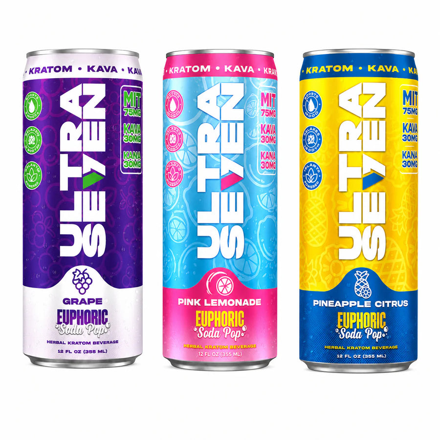 Ultra Seven 75mg MIT+ 30mg KAVA+ 30mg KANNA Euphoric Soda