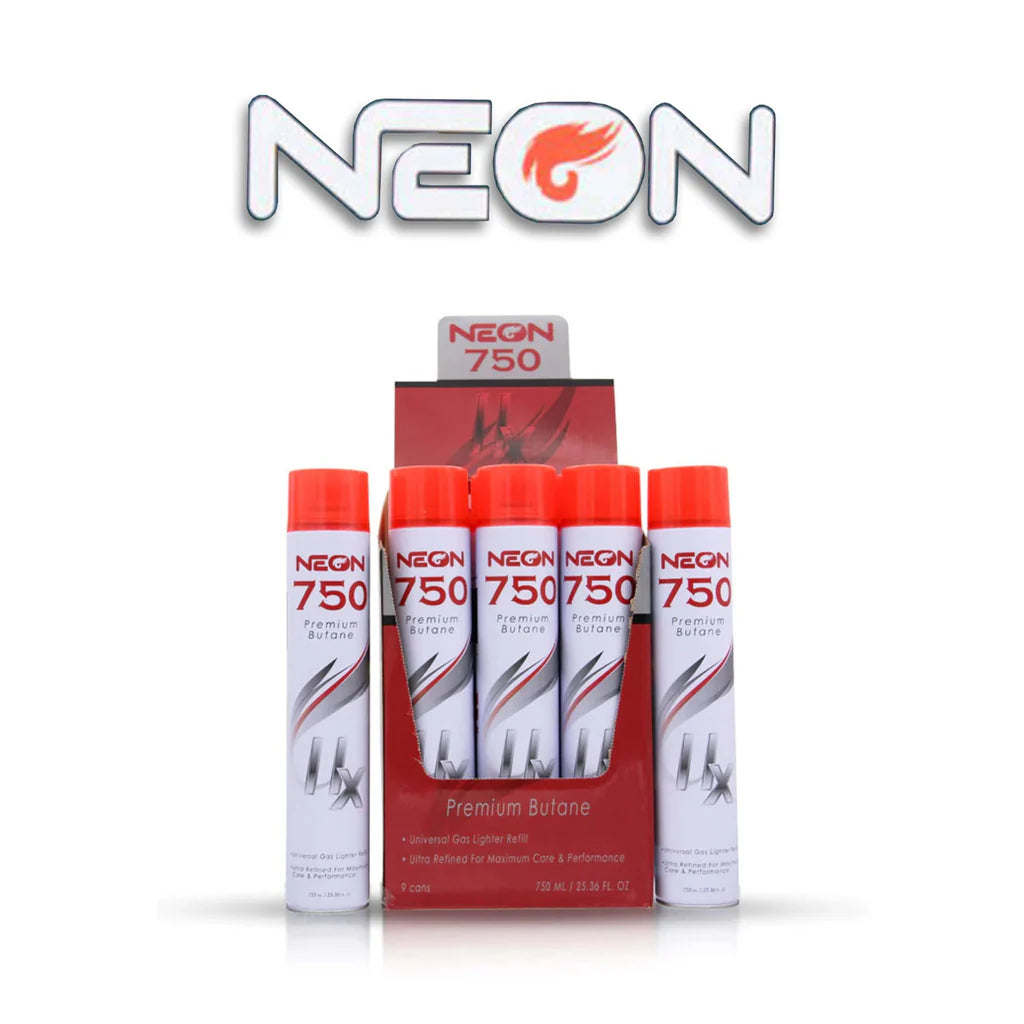 Neon Premium Butane 750ML 9ct Case