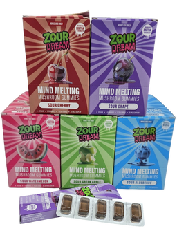Zour Dream Mushroom Gummies | Mind Melting 5pk | 20ct Box