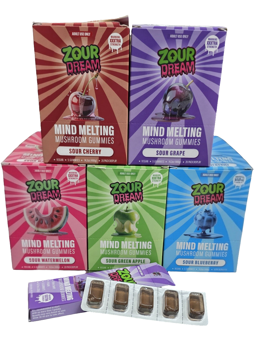 Zour Dream Mushroom Gummies | Mind Melting 5pk | 20ct Box