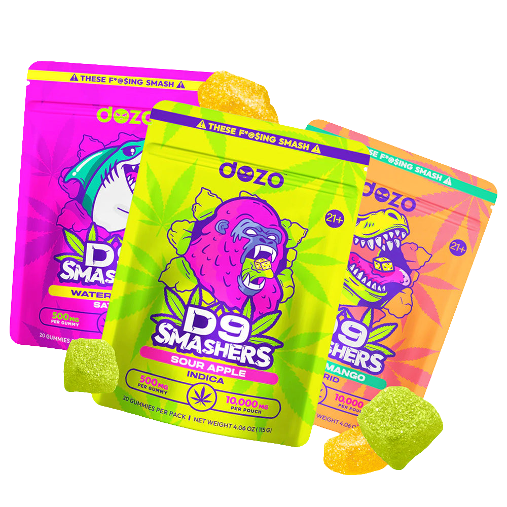 Dozo Edibles | D9 Smasher 10,000MG Gummies | 5ct Box |