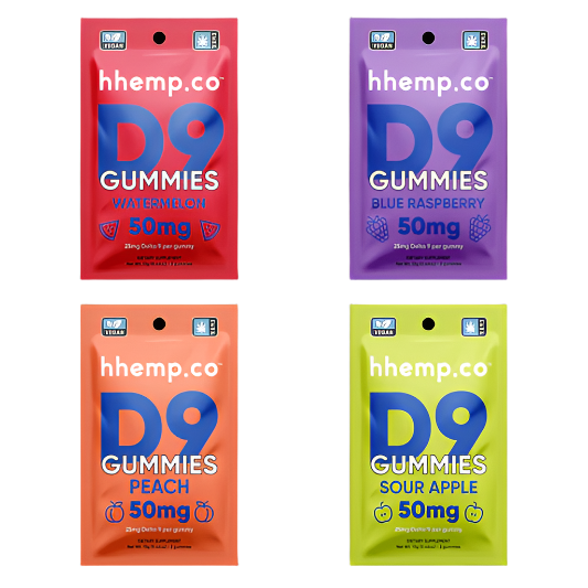 HHemp.co Gummies | डेल्टा-9 50mg 2pk | 24ct बॉक्स |