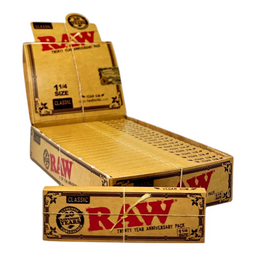 Raw Classic 20th Anniversary 1 1/4 Rolling Papers 24ct Box