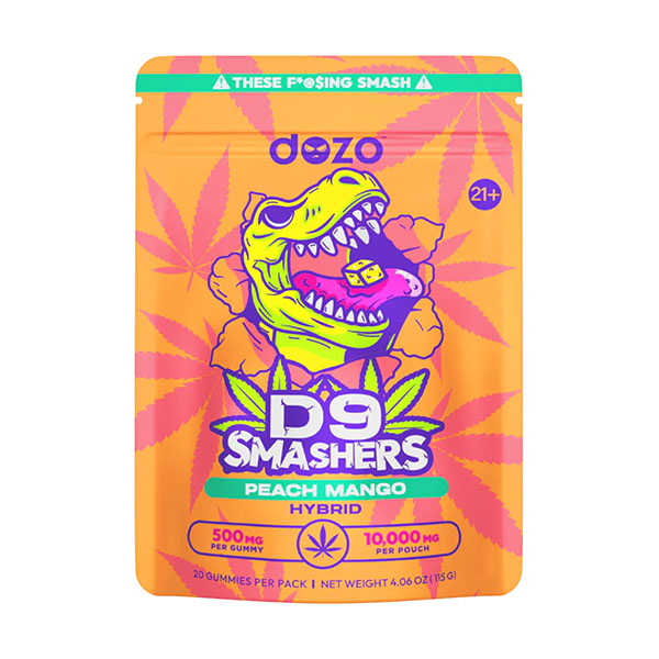 Dozo | Edibles | D9 Smasher 10,000MG Gummies | 5ct Box