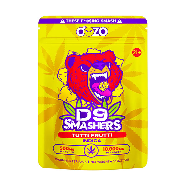 Dozo Edibles | D9 Smasher 10,000MG Gummies | 5ct Box |