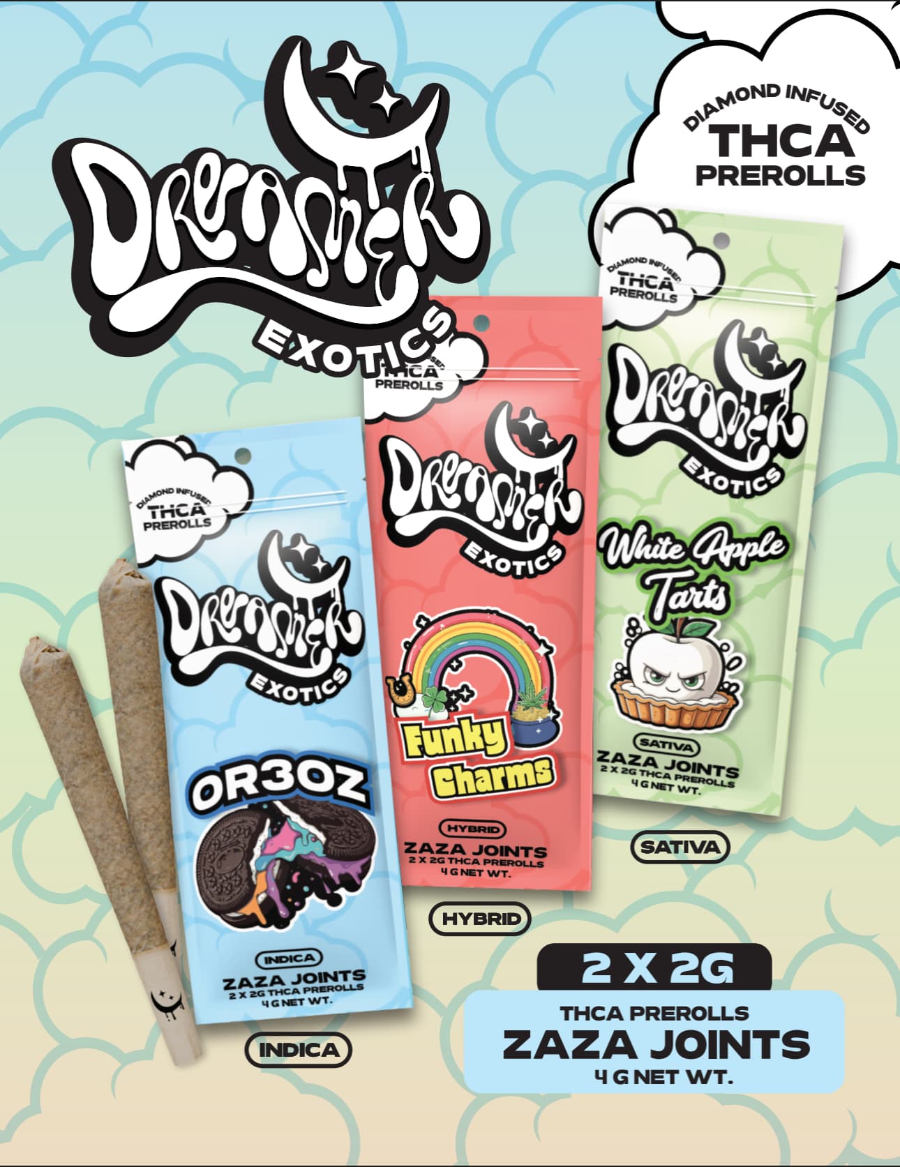 Dreamer Pre Roll | THCA 4G | 10ct Box |