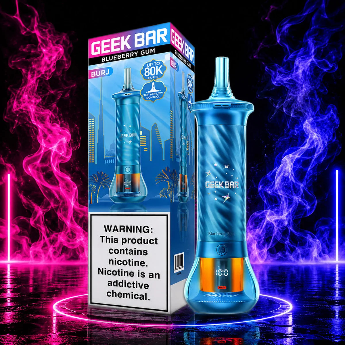 Geek Bar BURJ 80K Puffs Singles Disposable Hookah Vape