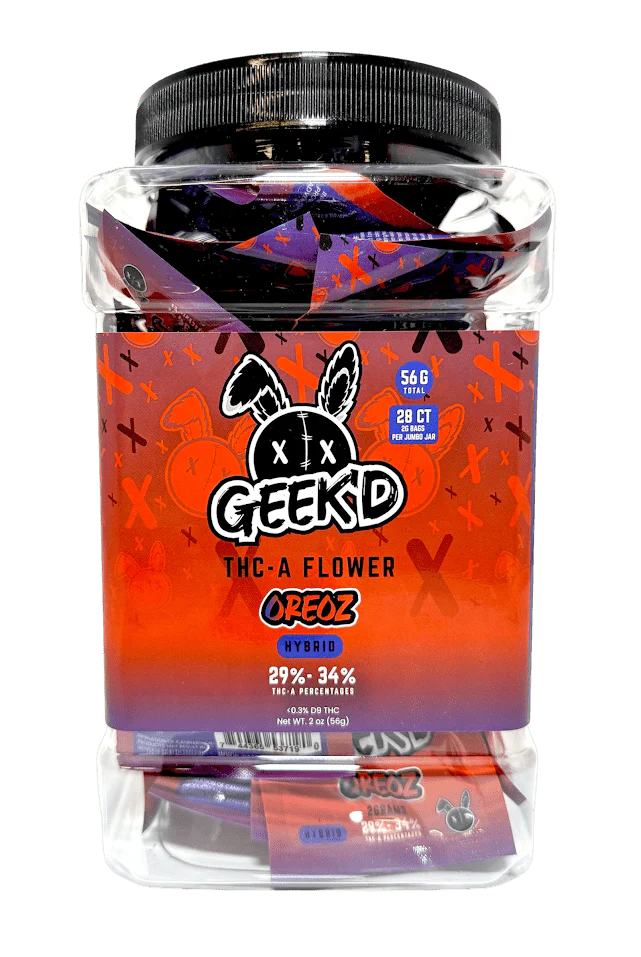 Geekd Flower | THC-A 2G Bags | 28ct Jar