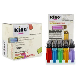 King Classic Clear Lighters 50ct