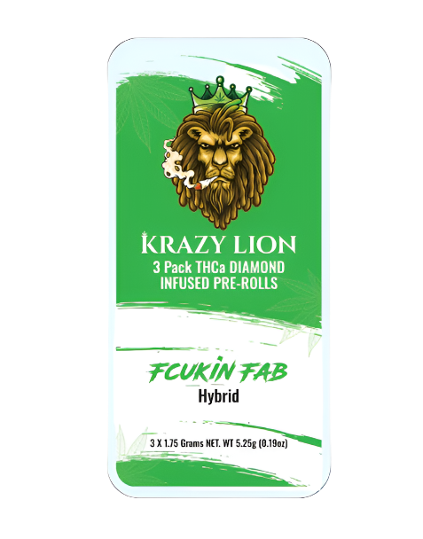 Krazy Lion | Diamond Pre Roll | 3ct Box |