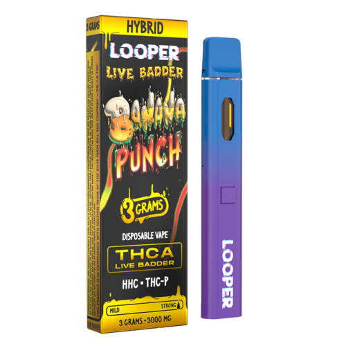 Looper Disposables | THC-A  Live Badder 3G | 5ct Box |