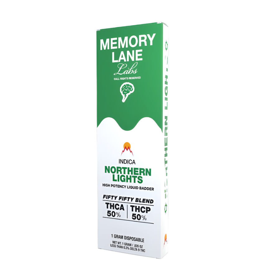 Memory Lane 50\50 Blend Disposable  | THC-A THC-P Liquid Badder 1g | 5ct Box |