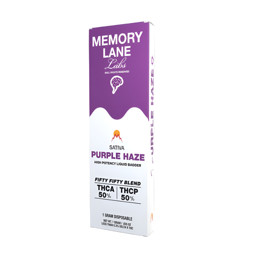 Memory Lane 50\50 Blend Disposable  | THC-A THC-P Liquid Badder 1g | 5ct Box |