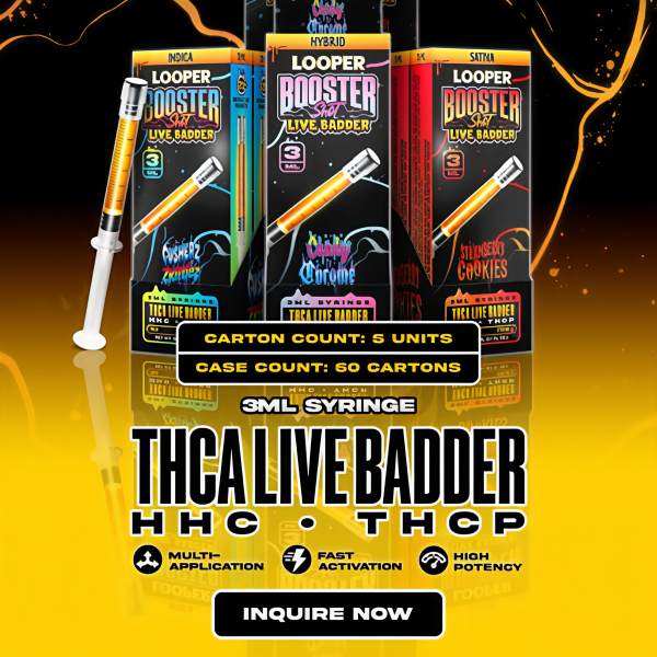 Looper Boosted Shot Live Badder 3ml Syringe THCA HHC THCP | 5ct Box |