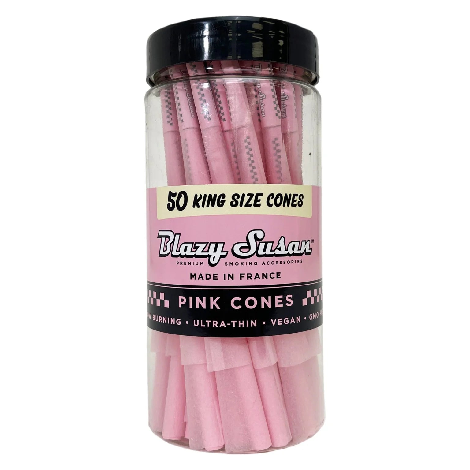 Blazy Susan Cones | Pink King Size | 50ct Jar