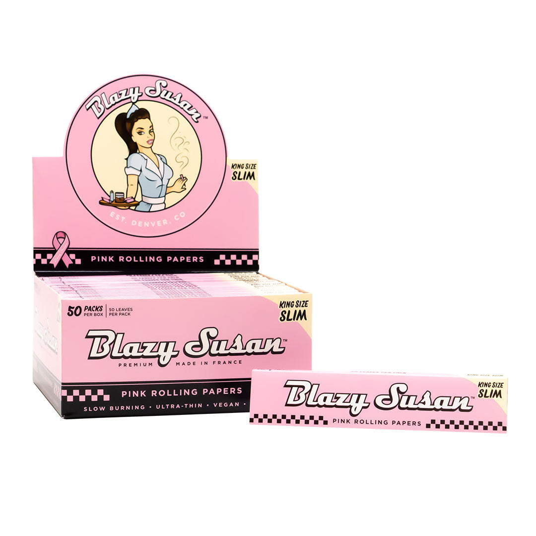 Blazy Susan Papers | Pink King Size Slim | 50ct Box