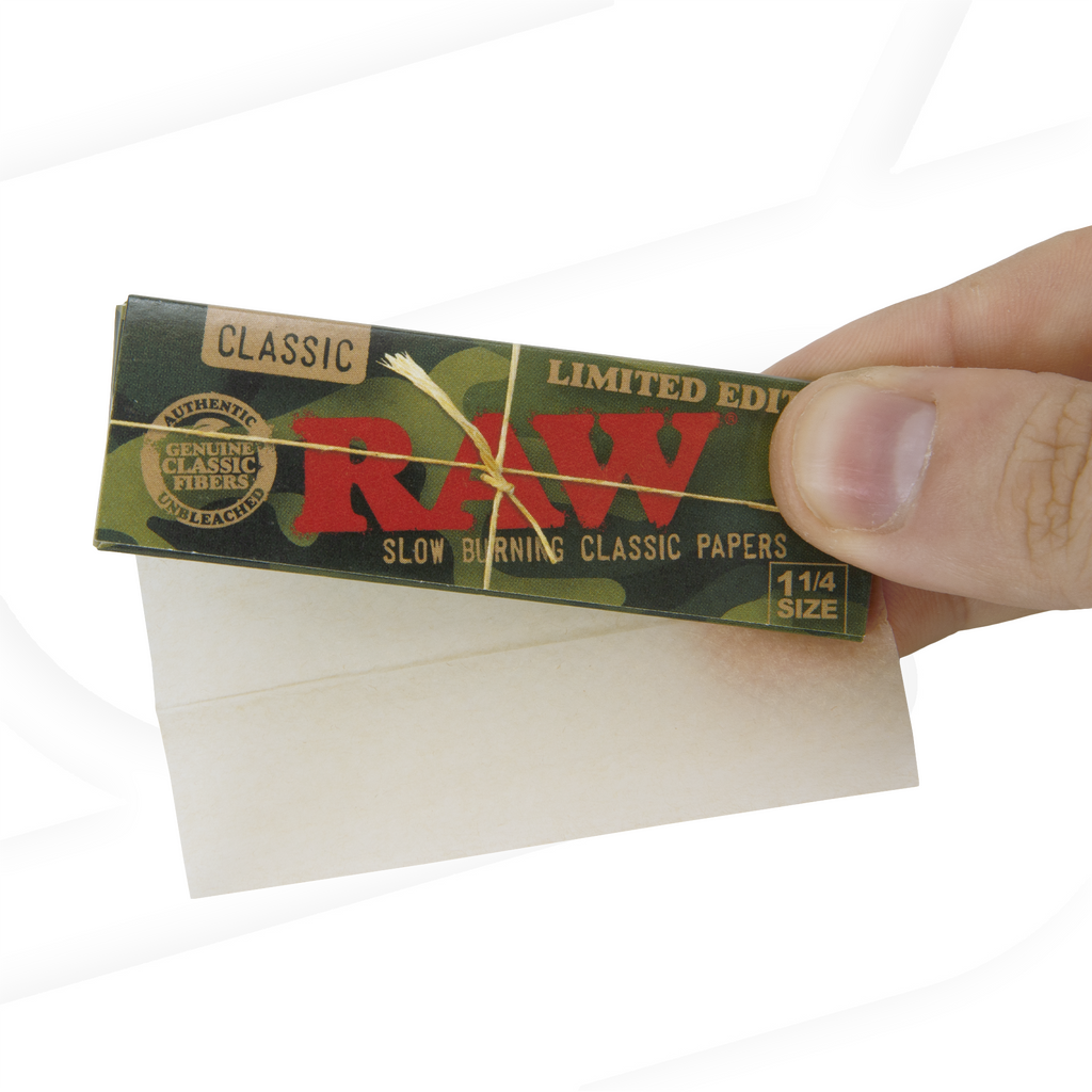 Raw Classic Camo Limited Edition 1 1/4 Rolling Paper 24ct Box