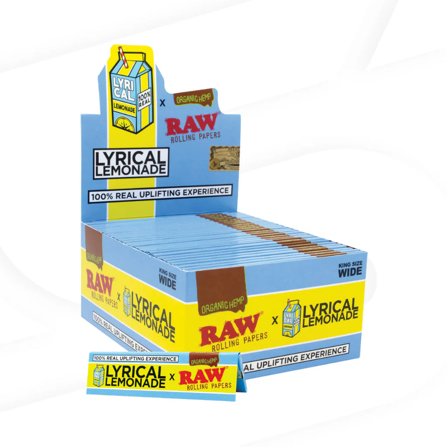 Raw Organic X Lyrical Lemonade King Size Wide Papers | 32 Per Pack  | 50ct Box