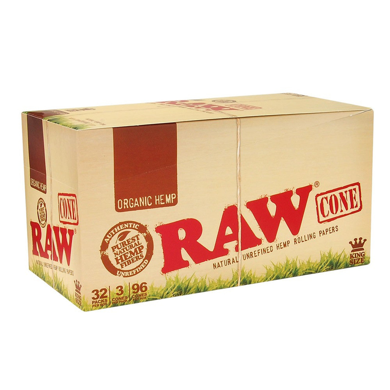 Raw Organic Hemp KG Cone 3PK 32ct Box