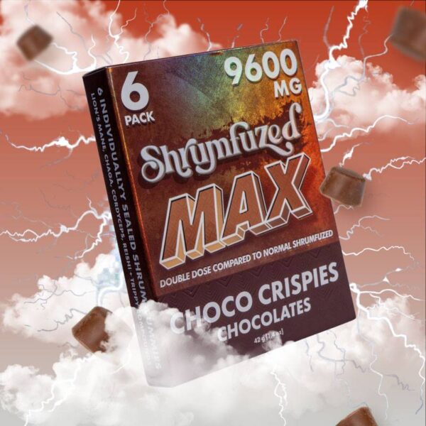 Shrumfuzed Max Mushroom Chocolates | 9600mg 6pk | 5ct Box |