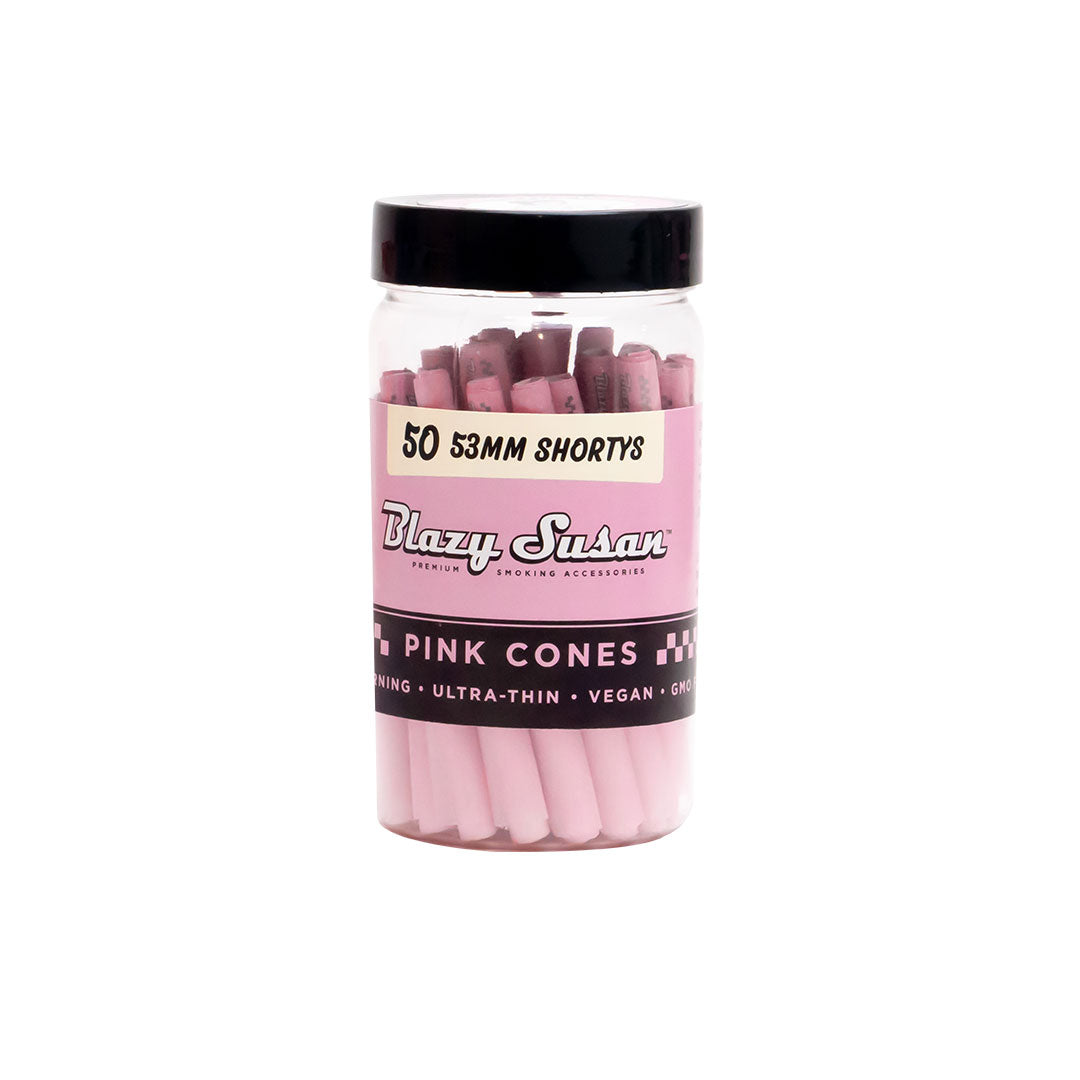 Blazy Susan Cones | Pink Shorty's 53mm | 50ct Jar