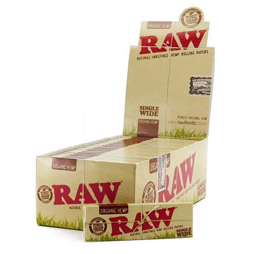 Raw Organic Hemp Single Wide 25ct Box