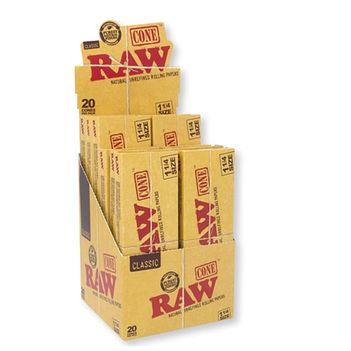 Raw Classic 1 1/4 Pre Roll Cone 20ct Box