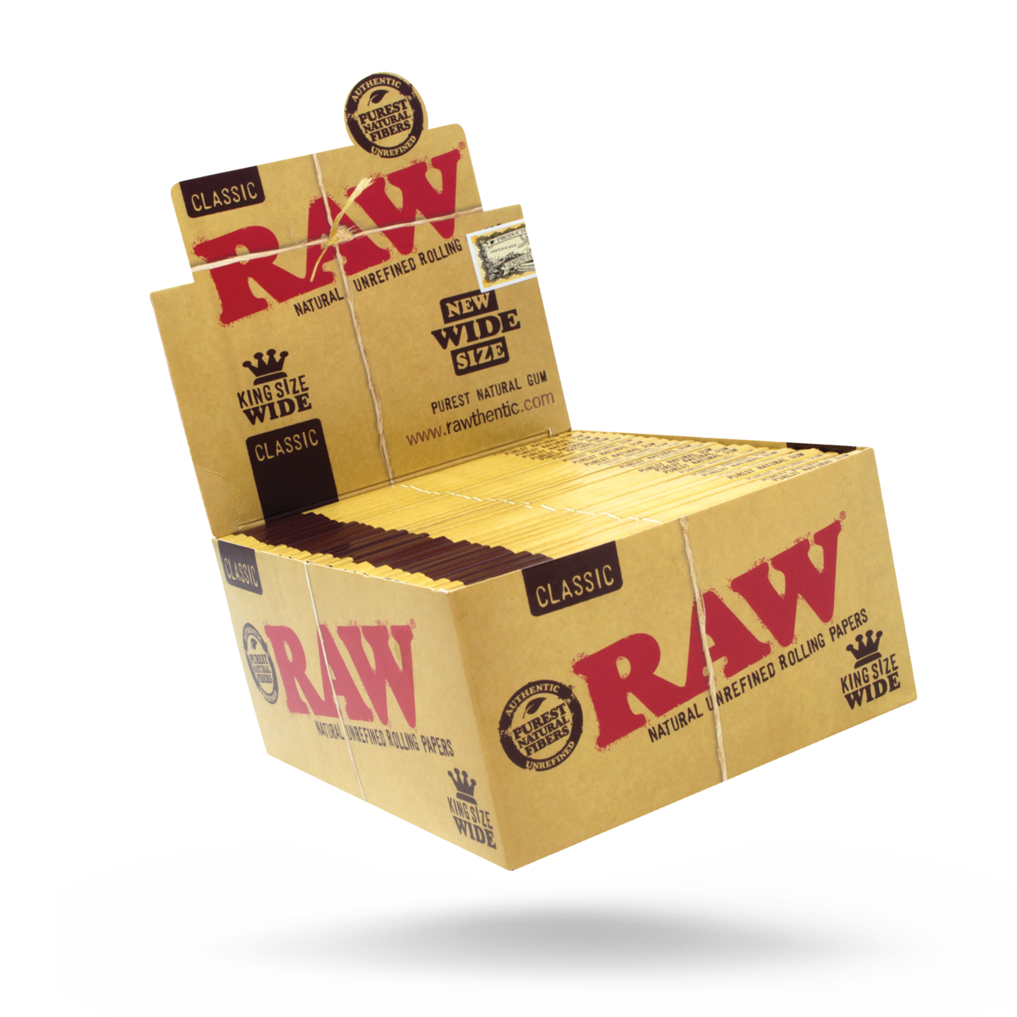 Raw Classic King Size Wide Rolling Paper 50ct Box