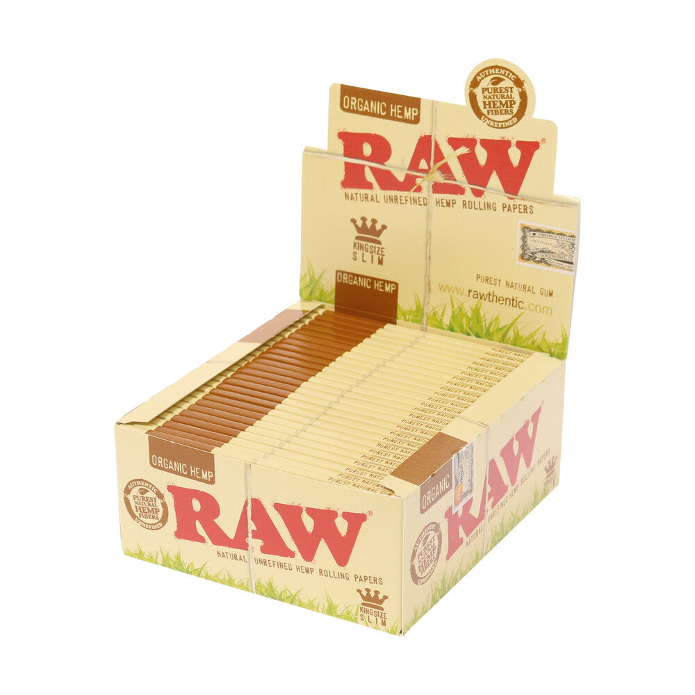 Raw Organic Hemp King Size Slim Rolling Paper 50ct Box