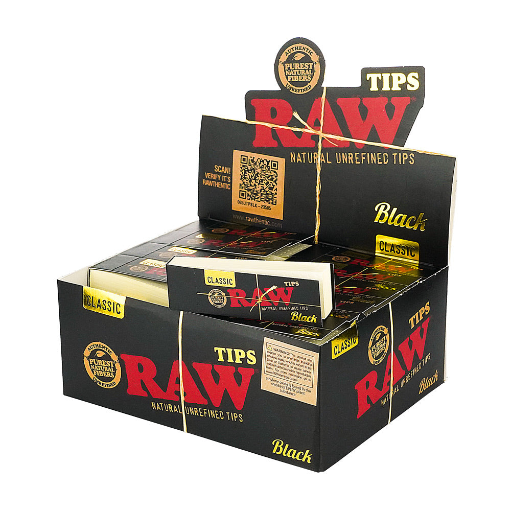 Raw Black Natural Tips 50ct Box