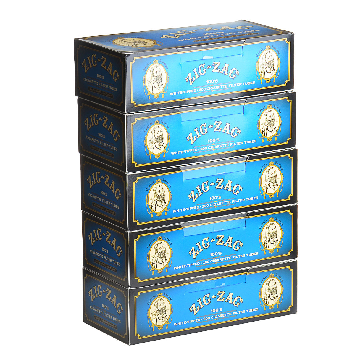 Zig Zag Tubes | 100's | 5ct | Blue