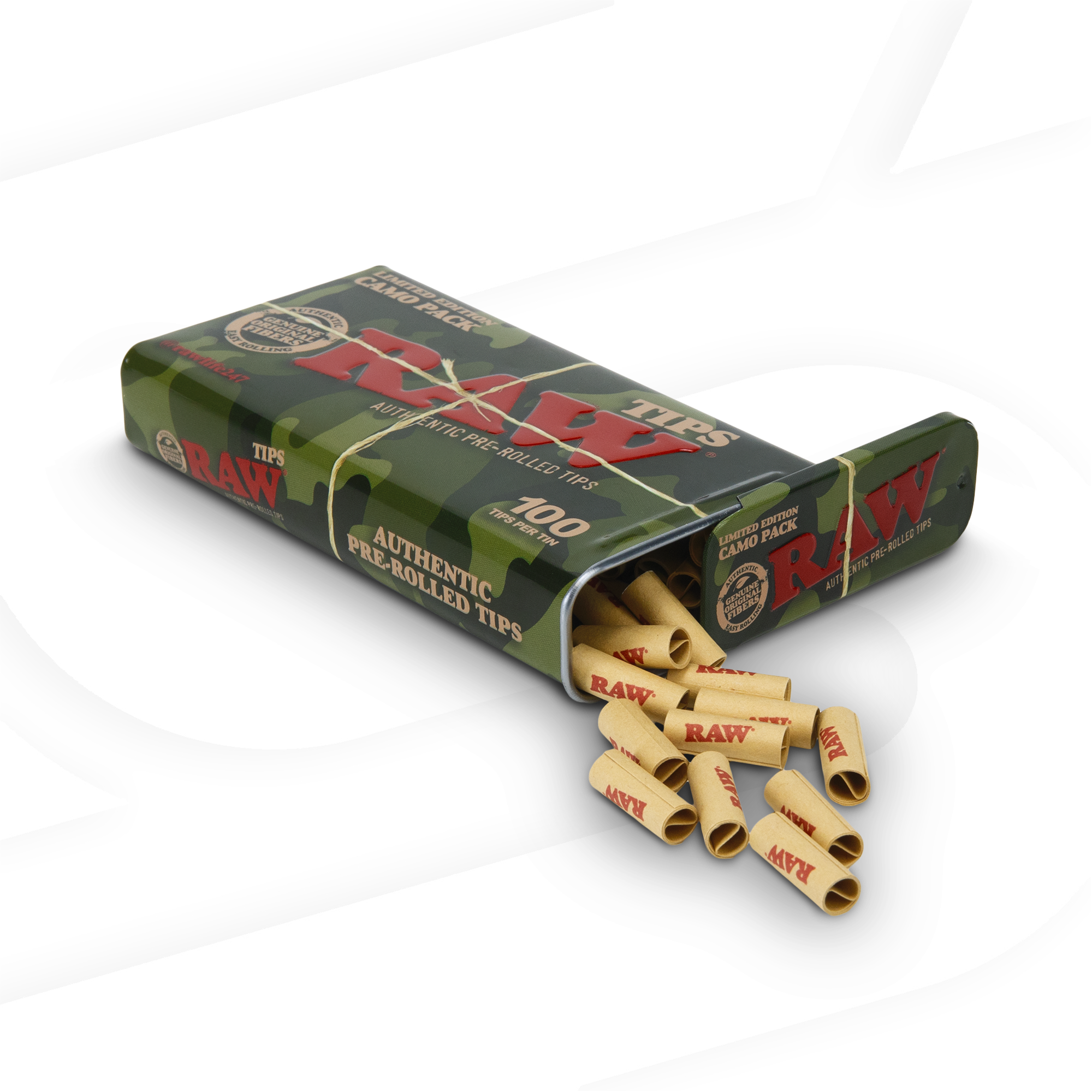 Raw Tips Limited Edition Camo 100PK/Tin 6ct Box