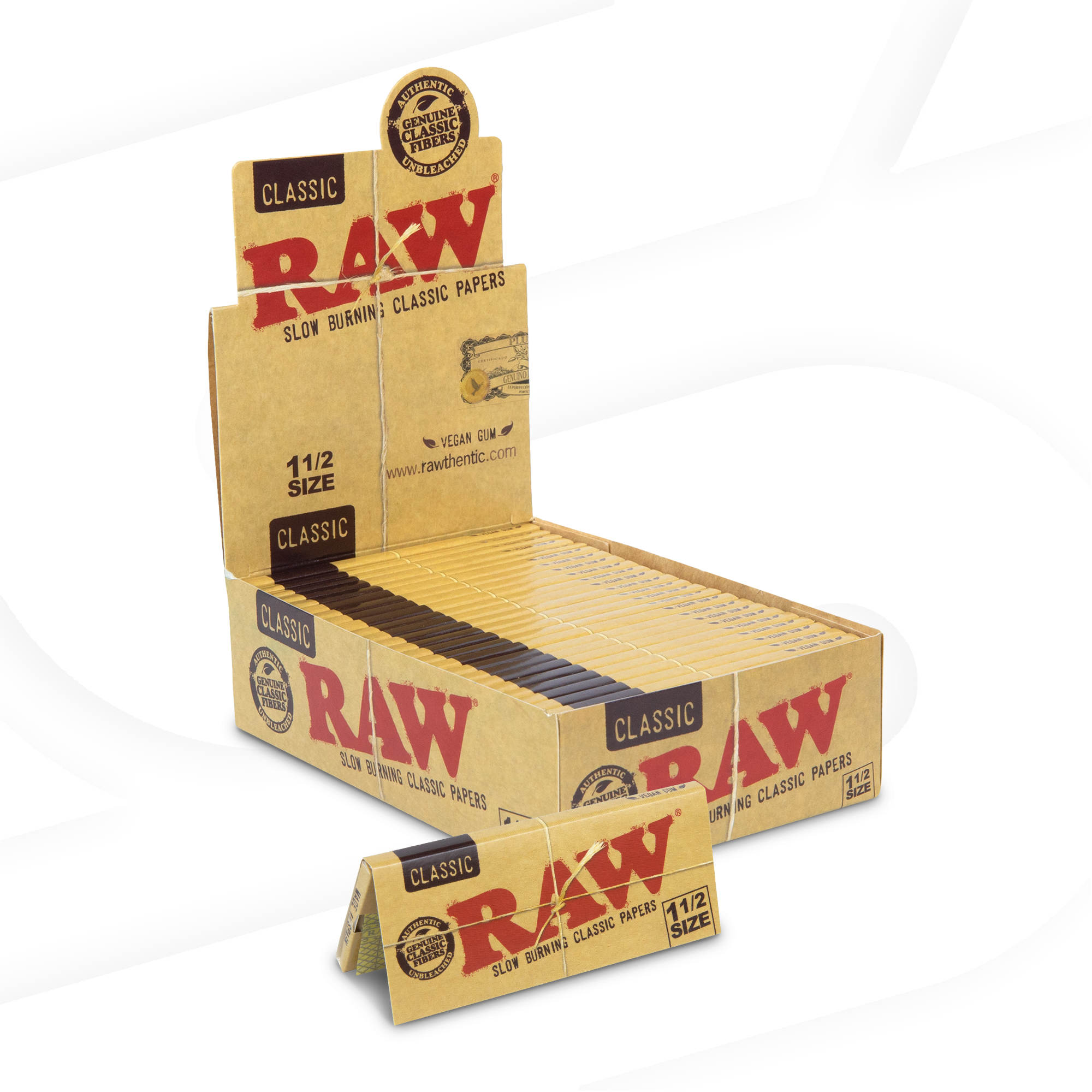 Raw Classic 1 1/2 Rolling Paper 25ct Box