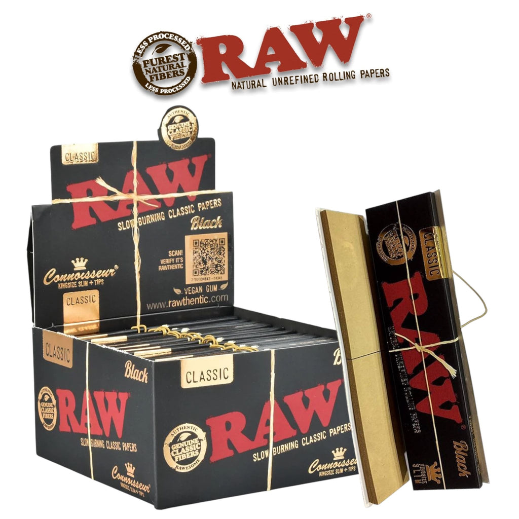 Raw Black Classic Connoisseur King Size 24ct Box