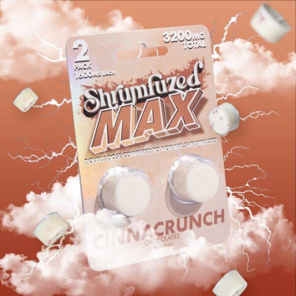 Shrumfuzed Max Mushroom Chocolates | 3200mg 2pk | 10ct Box |