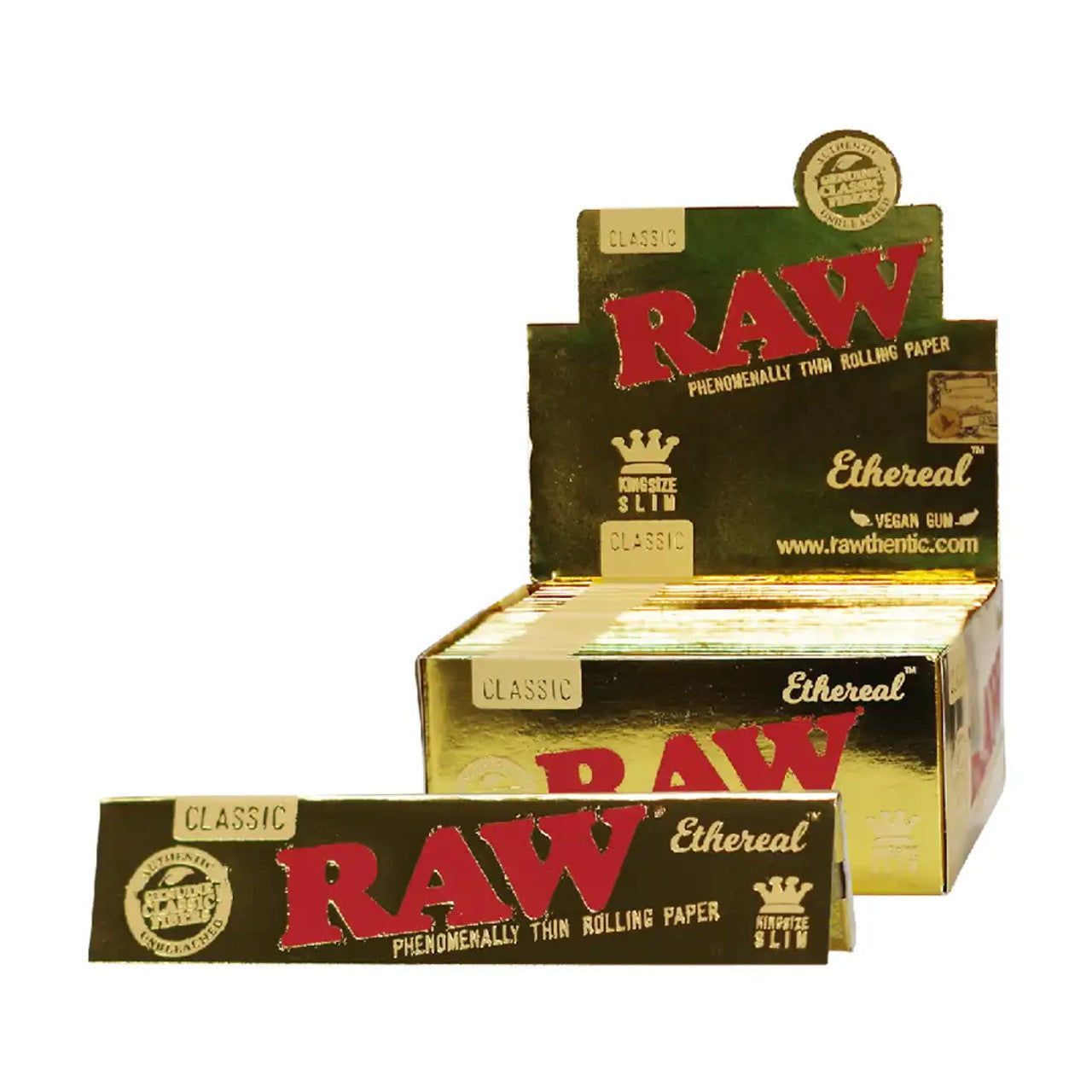 Raw Classic Ethereal King Slim Rolling Paper 50ct Box