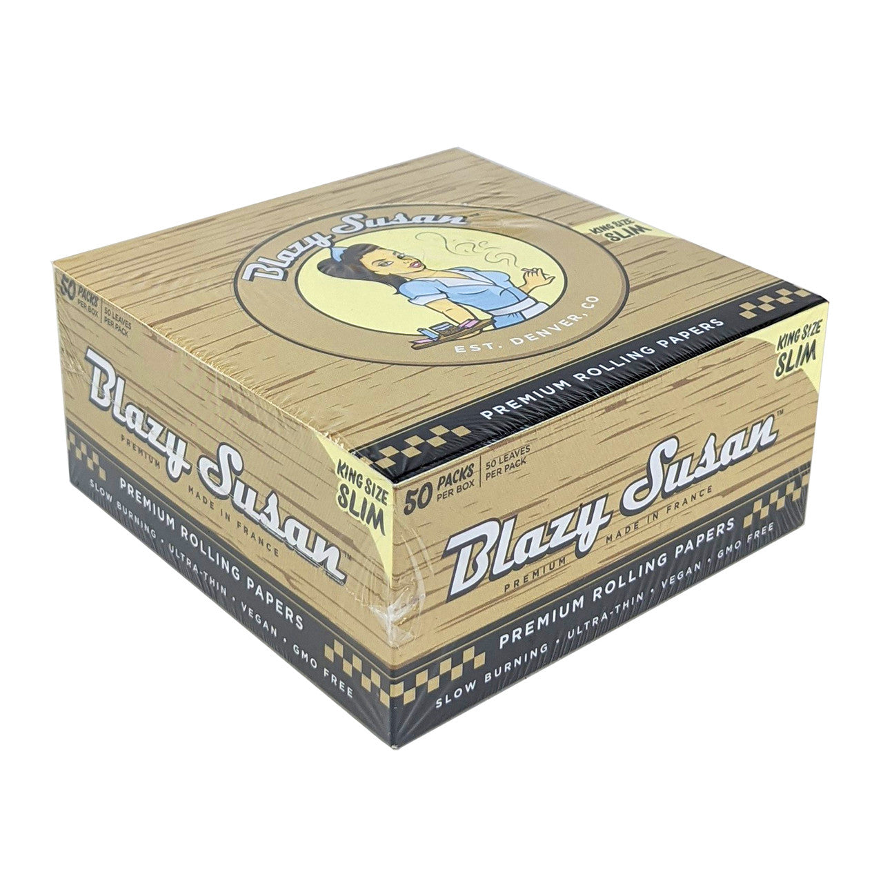 Blazy Susan Papers | Unbleached King Size Slim | 50ct Box