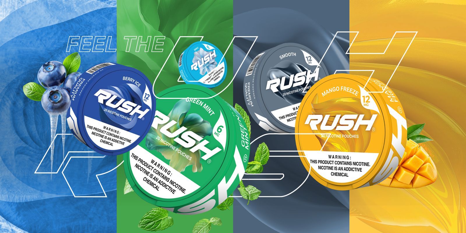 Rush Nicotine Pouches 5ct Roll |