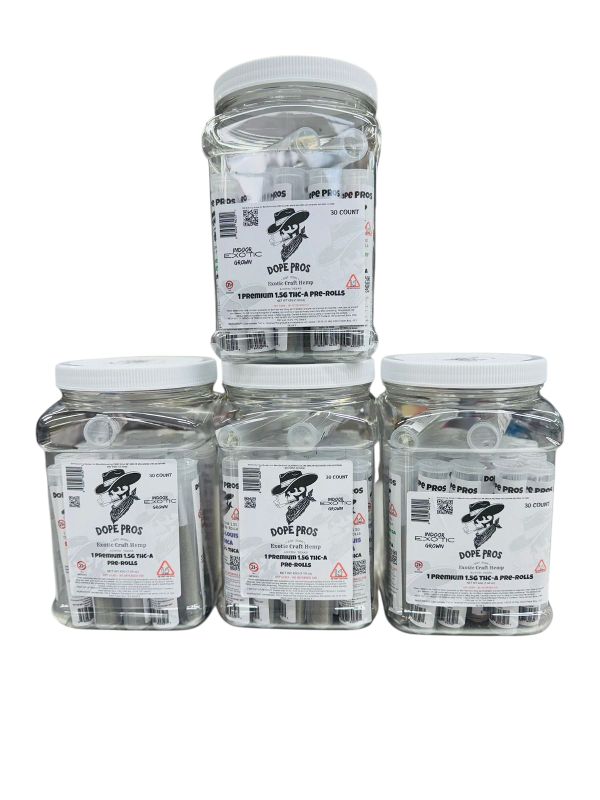 Dope Pros Pre Roll 1.5G 30ct Jar