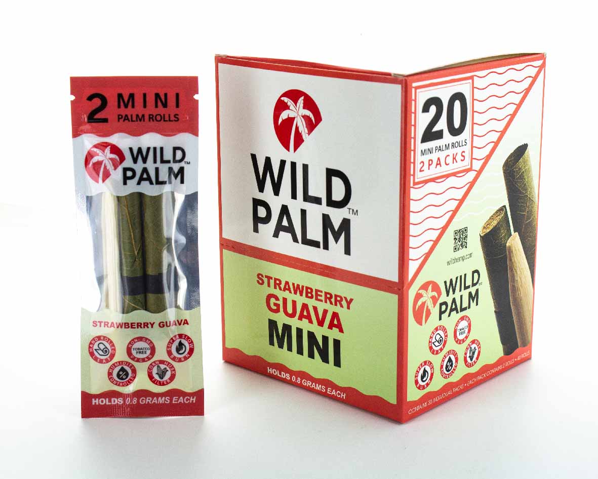 Wild Hemp Mini Palm Rolls 20pk - Strawberry Guava