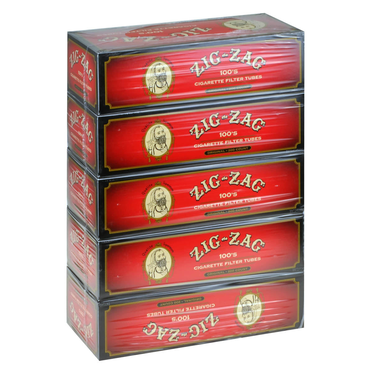 Zig Zag Tubes | 100's | 5ct | Red