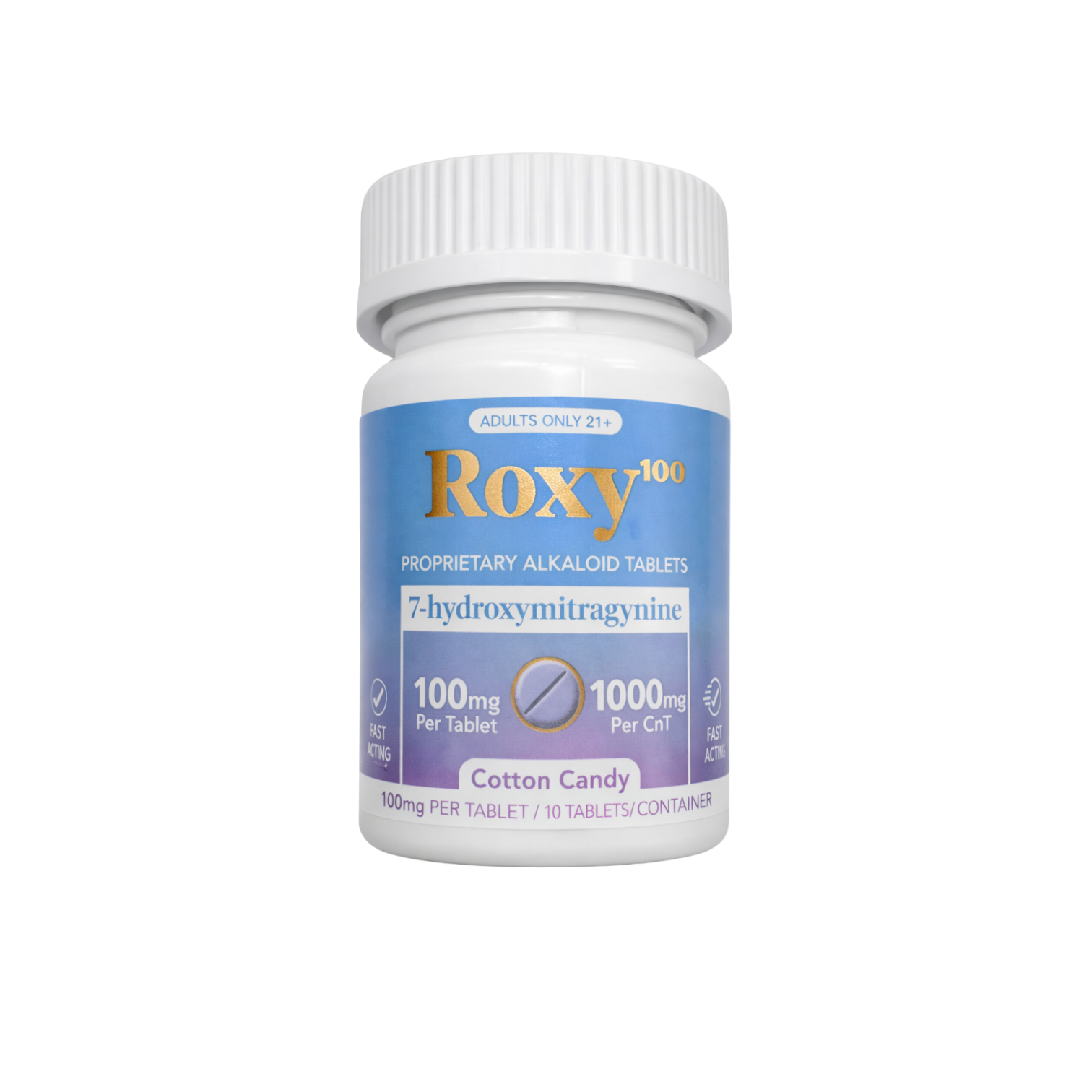 Roxy 7 Hydroxy 10ct Jar 100mg Per Tab (1000mg Per Jar) |