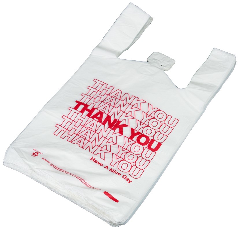 Plastic Bags Thank You White 12x6.5x21 1000ct Case