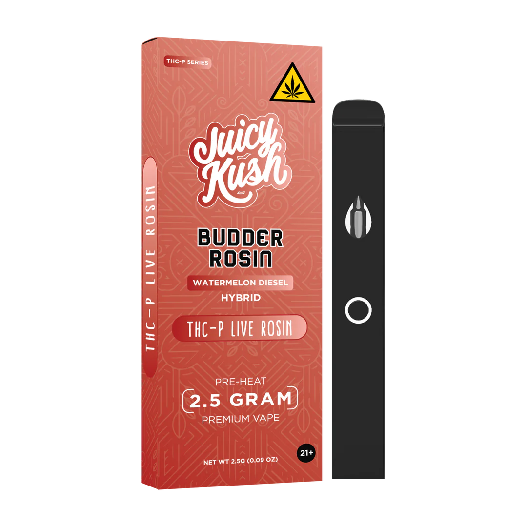 Juicy Kush Disposable | Budder Rosin THC-P 2.5G | 5ct Box |